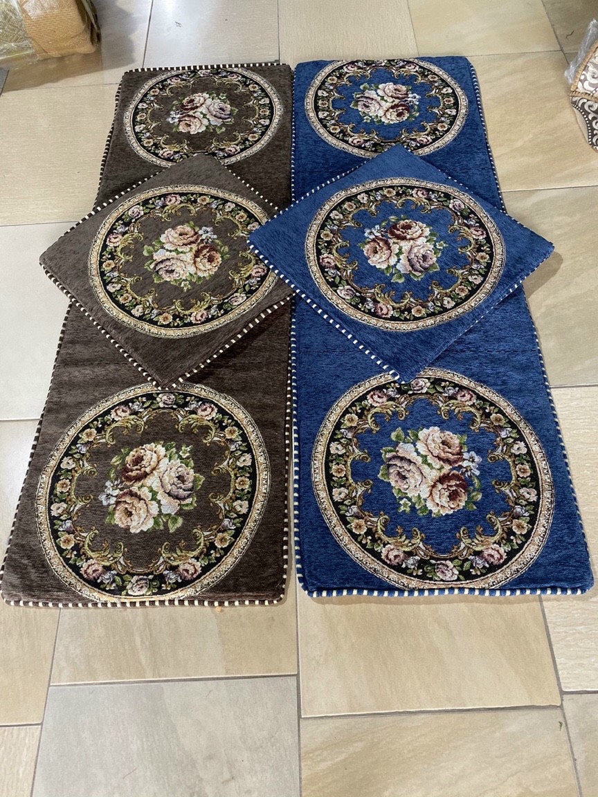 thảm trải ghế, nệm lót ghế gỗ, nệm lót ghế sofa phong cách tây âu sang trọng