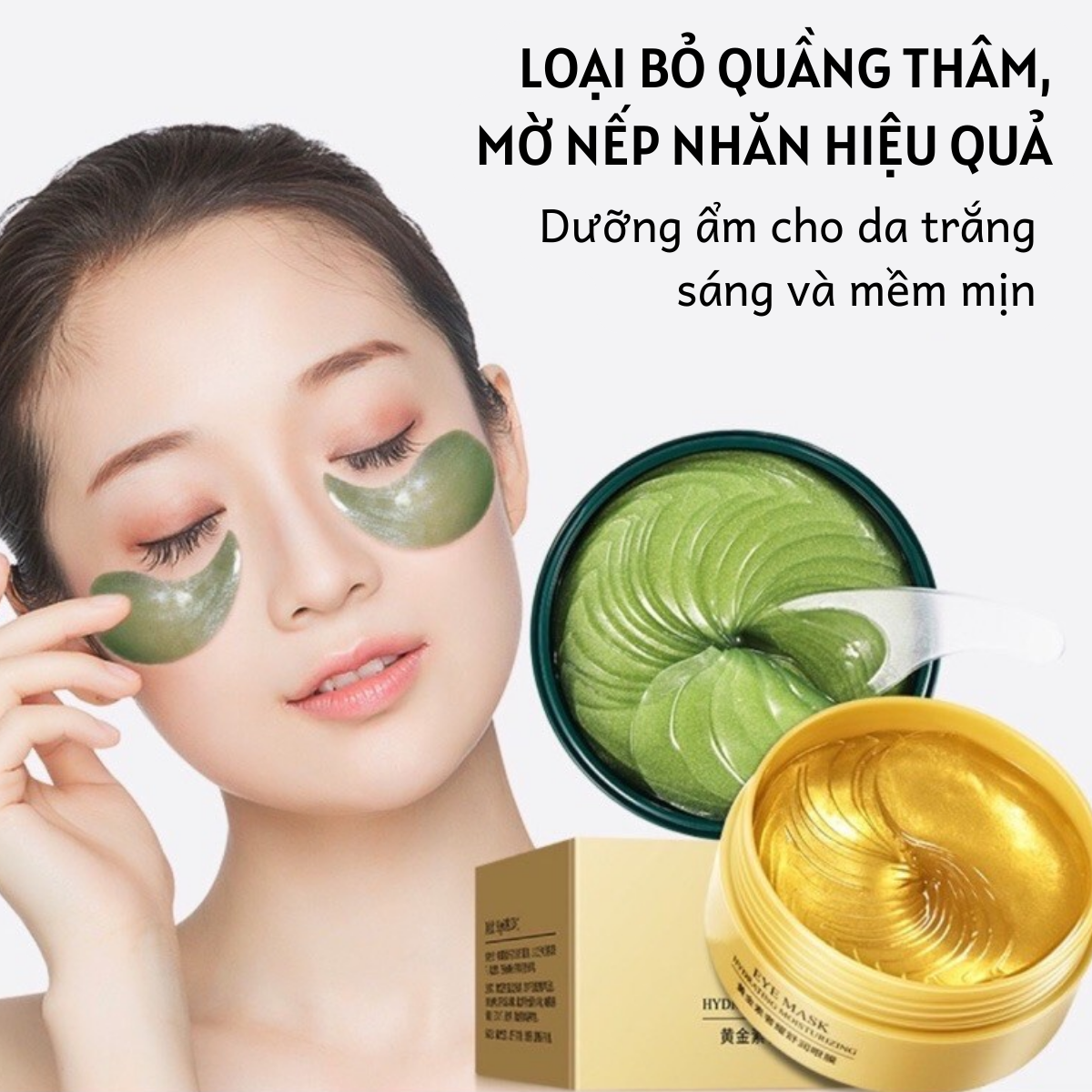 Mặt Nạ Măt Loại Bỏ Quầng Thâm, Nếp Nhăn, Nuôi Dưỡng Vùng Da Xung Quanh Mắt (Hộp 60 Miếng)