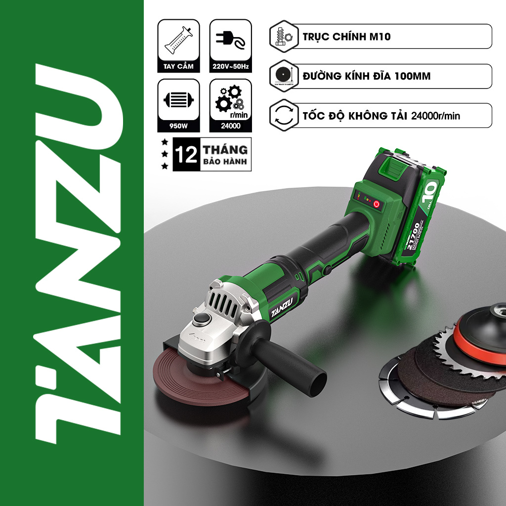 Máy mài pin TANZU Không Chổi Than Motor Ruột Đồng Đường kính lưỡi cưa máy cắt cầm tay pin 3 Tốc độ
