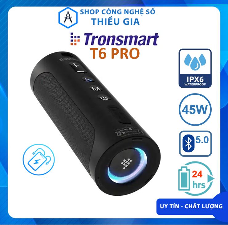 Loa Bluetooth Tronsmart T6 Pro 45W Chống nước IPX6, hàng chính hãng