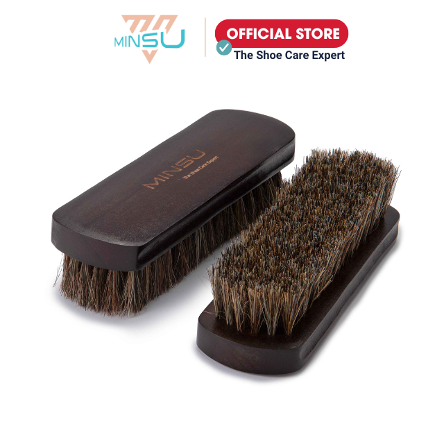 Bàn Chải Đánh Giày Lông Ngựa Cao Cấp MINSU M2421 Chuyên Dùng Vệ Sinh Giày Sneaker, Giày Da Lộn, Nubuck - Loại Lớn