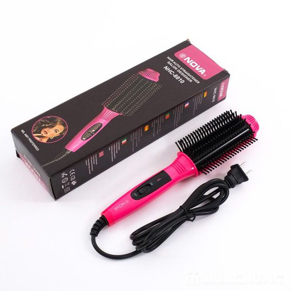Lược điện chải tóc tạo kiểu uốn thẳng nova 8810 - Lược điện chải tóc tạo kiểu đa năng NOVA 8810 uốn xoăn, chải phồng, sấy cụp, máy làm tóc uốn duỗi cúp dập xù chải thẳng