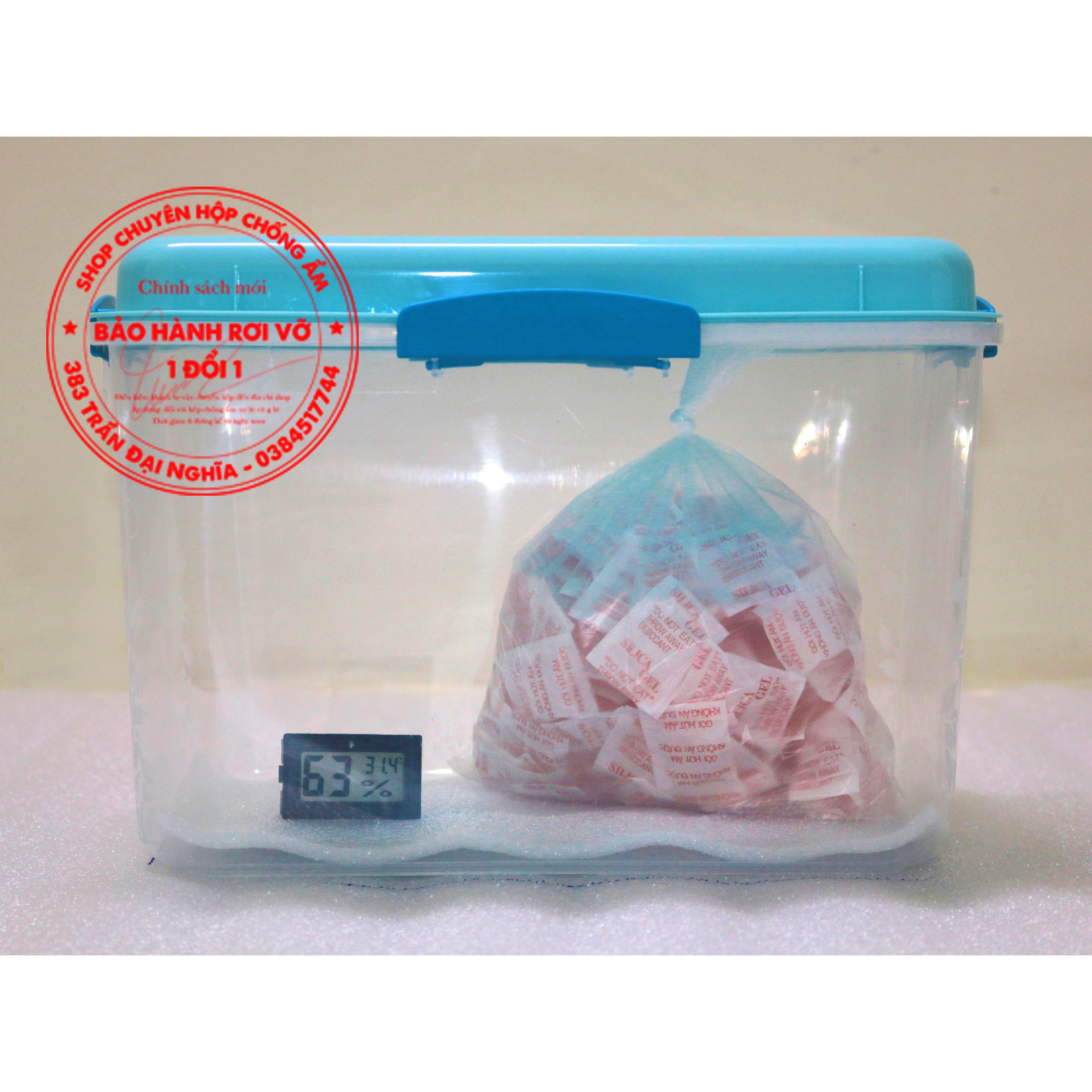 Hộp chống ẩm máy ảnh loại 10 lít + quà tặng
