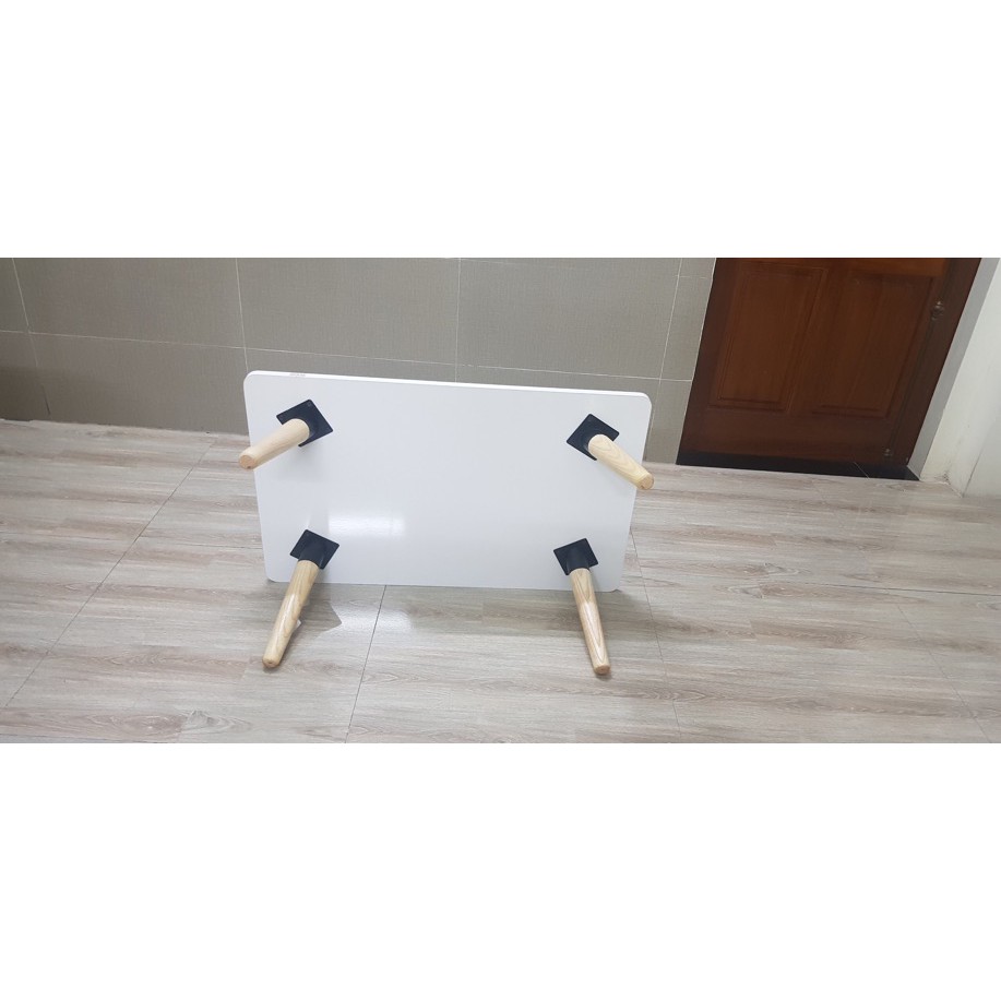 Bàn trà sofa 80-50cm chân gỗ tần bì