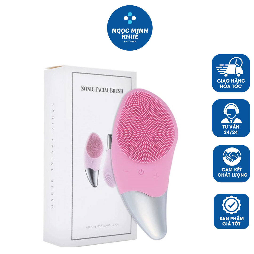 Máy rửa mặt - máy rửa mặt sonic facial brush cao cấp chống nước rung sóng âm bảo hành 1 đổi 1