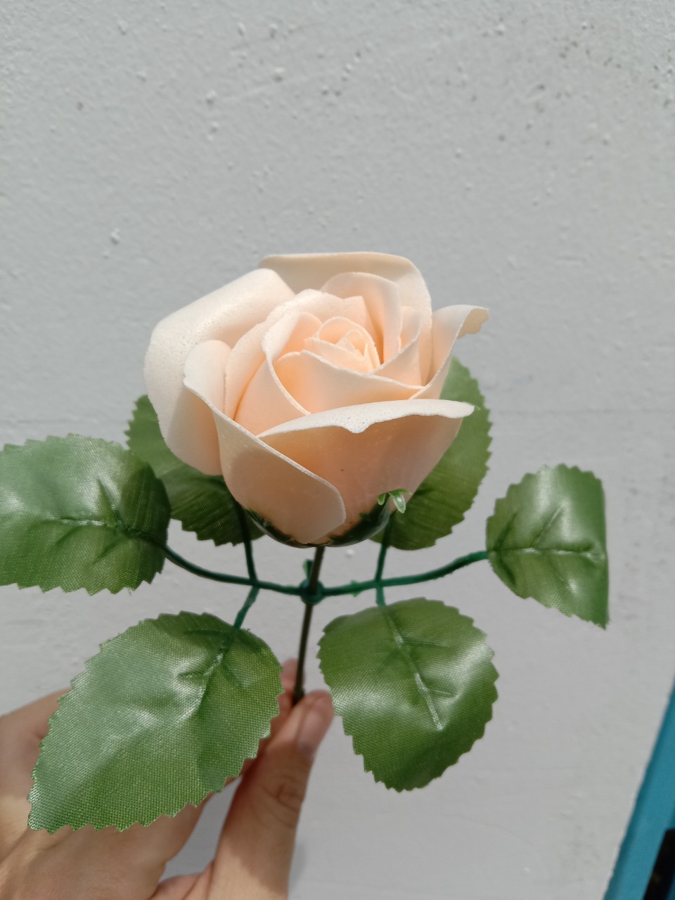 Cành hoa hồng sáp có lá có cành đẹp vĩnh cửu