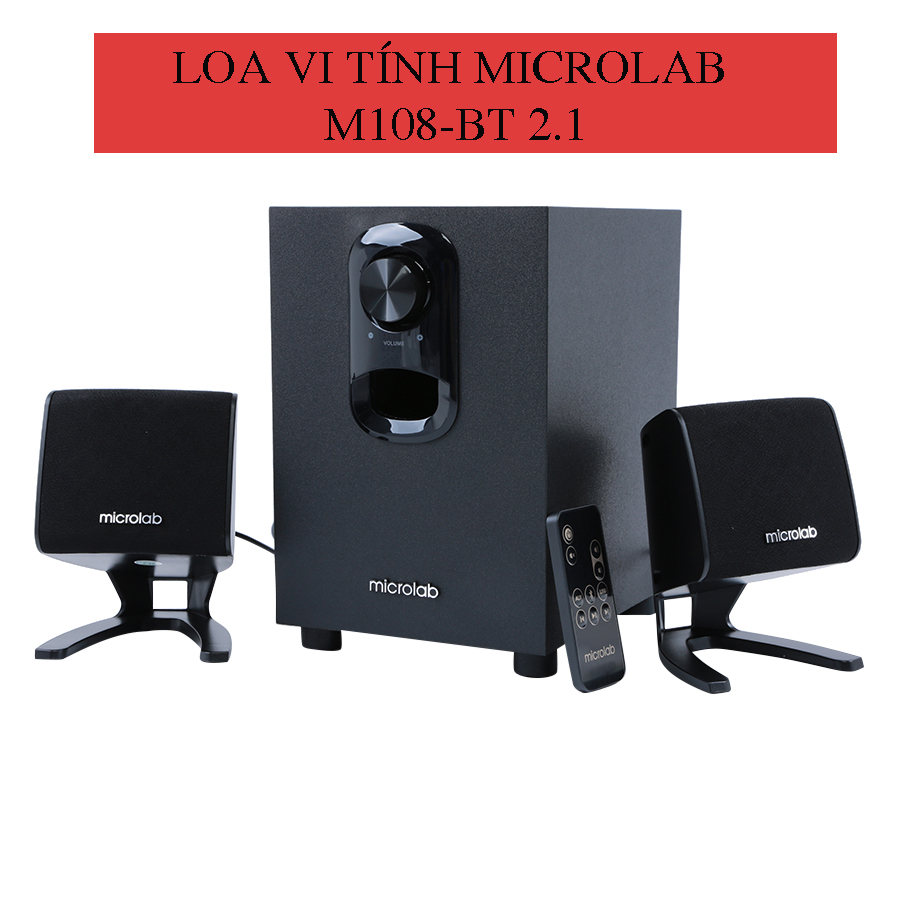 [HCM]Loa Vi Tính Microlab M108BT Bluetooth-2.1có Remote Điều Chỉnh Rất Tiệnkết Nối Đơn Giản Với Jack 35 Mm Jack Âm Thanh StereoSử Dụng Trên Hầu Hết Các Máy Nghe NhạcTV LCDĐầu Đĩa CD/DVD Và Mp3/Mp4.Hiệu Ứng Âm Thanh PhimLoa SiêuTrầm