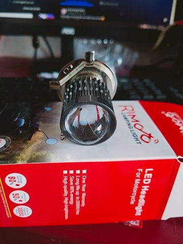 Bi cầu mini đèn led H4 cos vàng pha trắng chuẩn