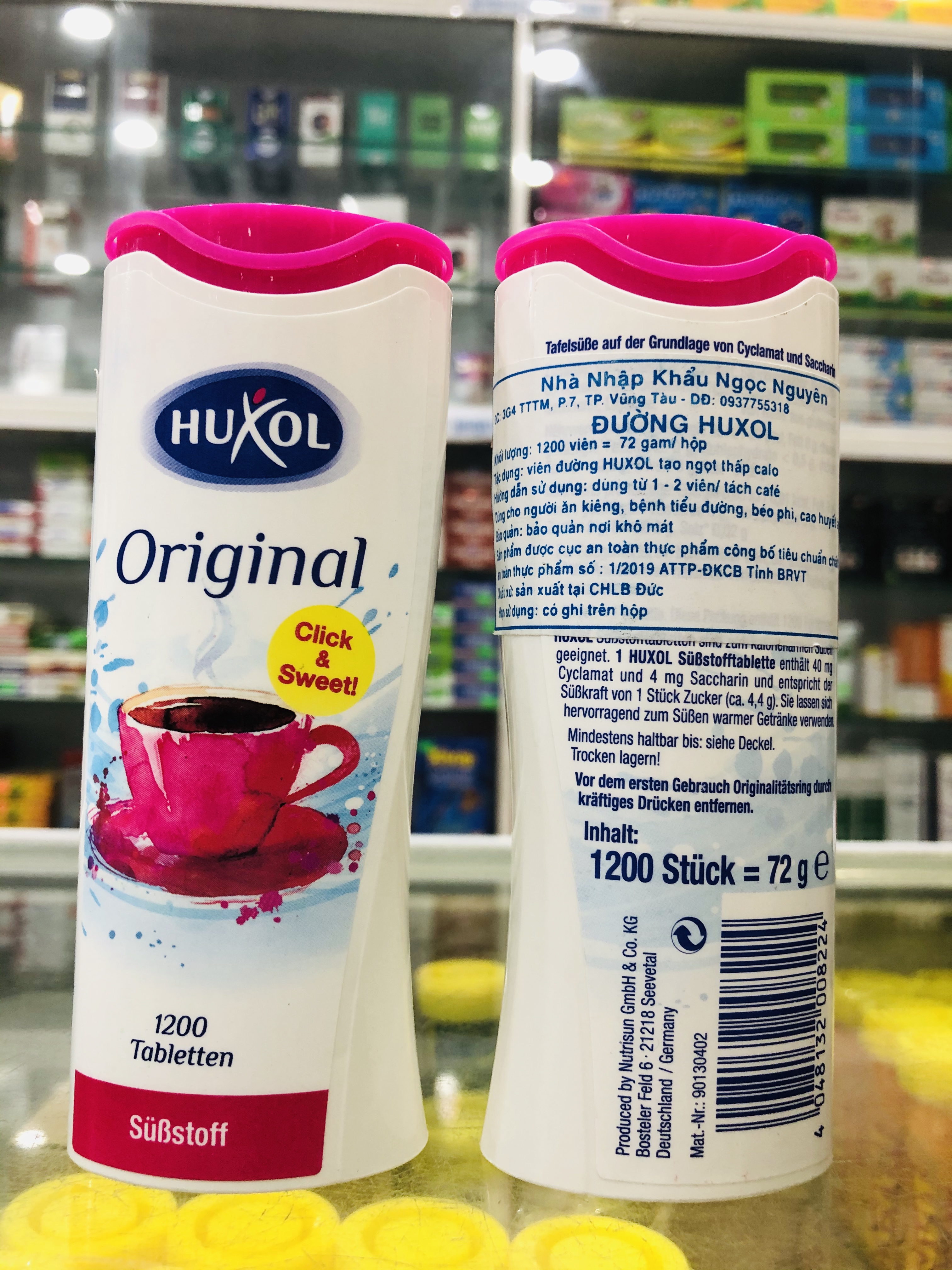 Đường ăn kiêng huxol - 1200 viên - xuất xứ: đức
