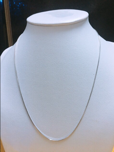 [HCM]Dây chuyền BẠC THẬT 100% tinh khiết kiểu sợi mì (rắn)