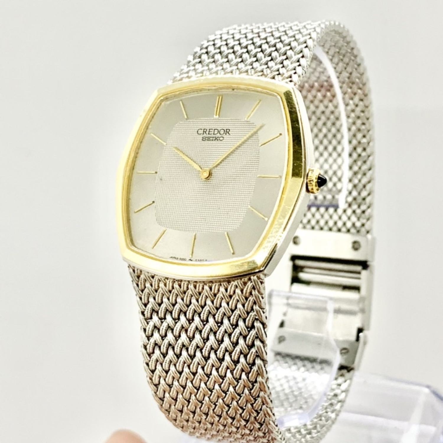 Đồng hồ nam/nữ niềng vàng đúc 14K hiệu SEIKO CREDO [Chính hãng