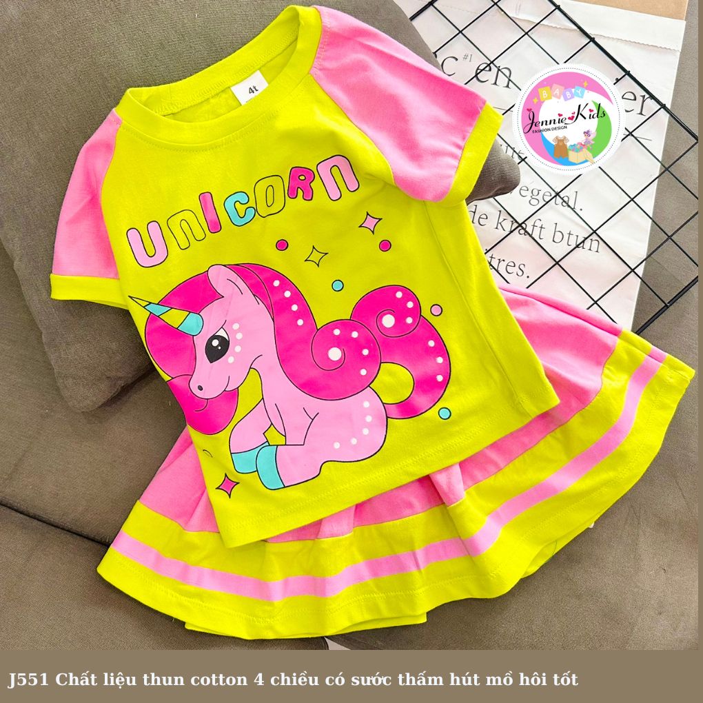 Set váy bé gái 2-5 tuổi thun cotton 4 chiều Jennie kids J552 - 6