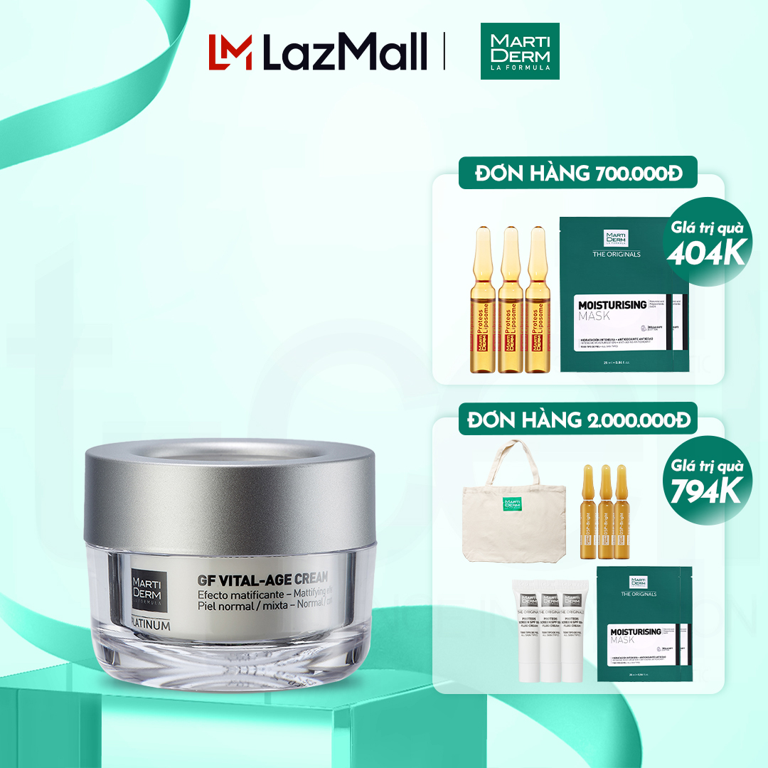 Kem Dưỡng Phục Hồi Chống Lão Hóa Đa Chức Năng - MartiDerm Platinum GF Vital Age Cream normal/mixed Skin