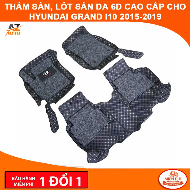 Thảm sàn, lót sàn Da 6D cao cấp cho Hyundai Grand i10 2015-2021