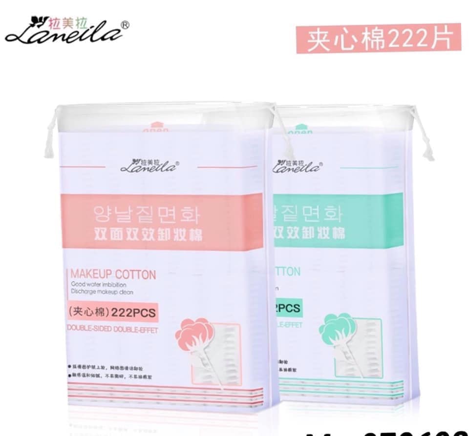 Bông Tẩy Trang Lameila 222 Miếng Chuẩn Hàng Nội Địa Cao Cấp