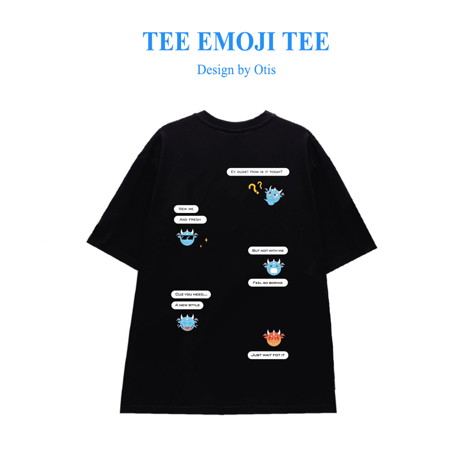 ÁO THUN TAY LỠ COTTON LOCAL BRAND OTIS CLUB  - TEE EMOJI