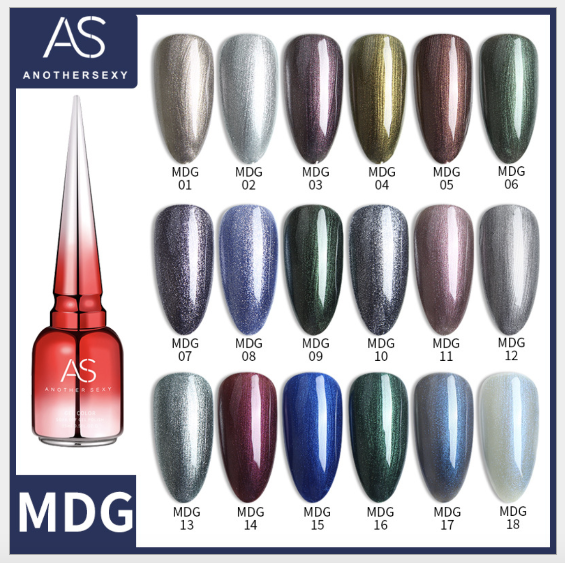 Sơn gel as chai đỏ mã mdg 15ml