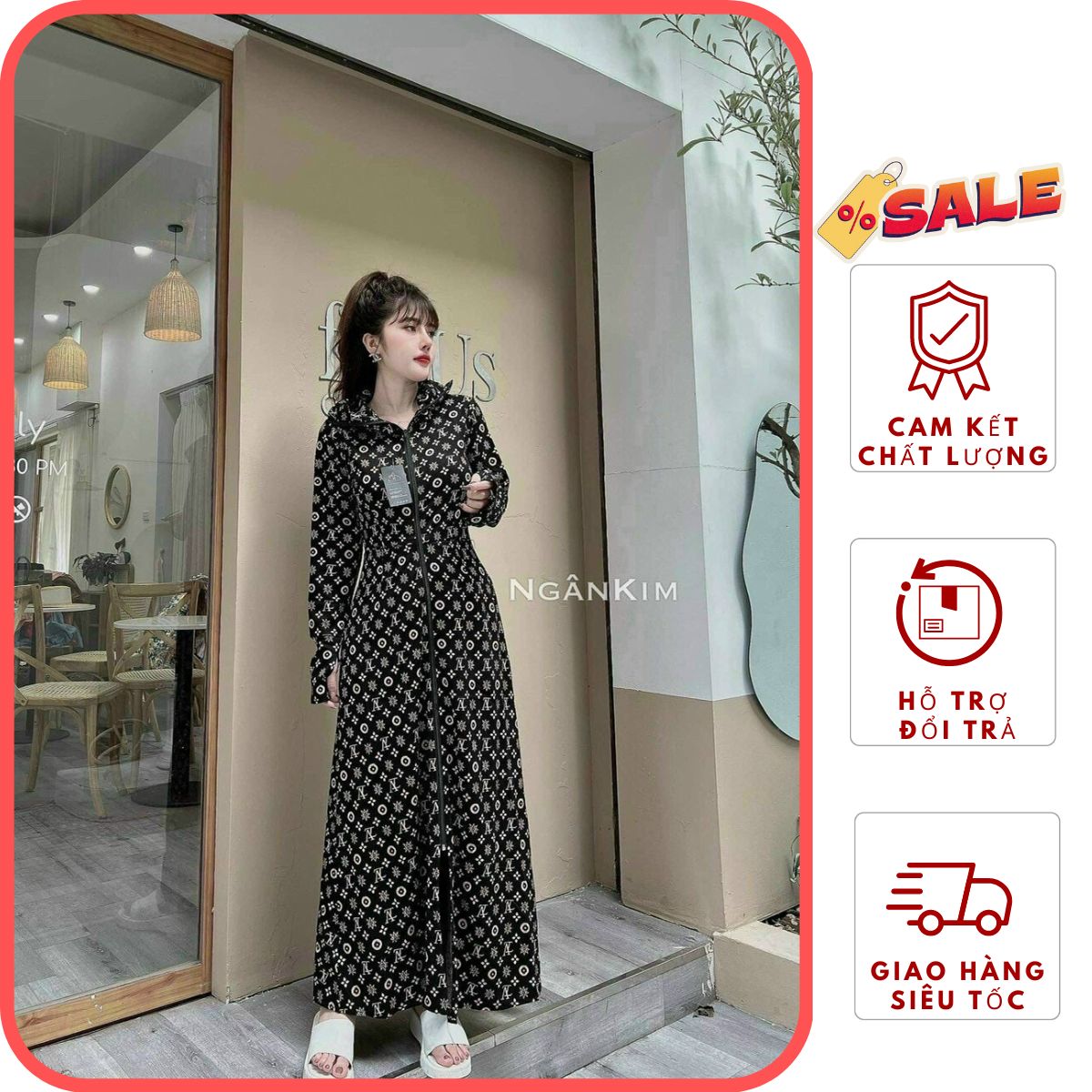 Áo chống nắng nữ áo chống nắng toàn thân cao cấp dáng dài chùm, chất umi lạnh co dãn thoải mái áo chống nắng toàn thân, váy chống nắng toàn thân