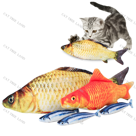 Đồ chơi chó mèo, cá catnip nhồi bông, tặng thêm gói catnip