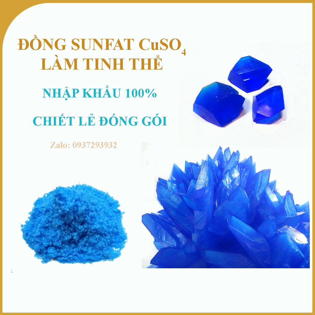 500 gr - đồng sunphat - làm tinh thể