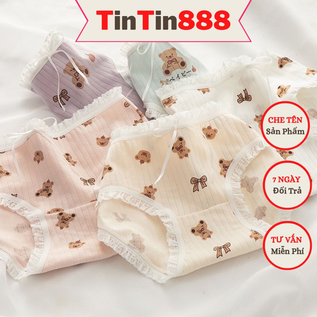 Quần lót nữ cotton thấm hút co dãn nhiều ❤️ MUA 5 TẶNG 1=6❤️ Quần lót của nữ cute dễ thương kháng khuẩn nâng mông họa tiết xinh 0739 - quần chíp xịp xì cho bé mới lớn - quần lót học sinh họa tiết dễ thương cute - TinTin888
