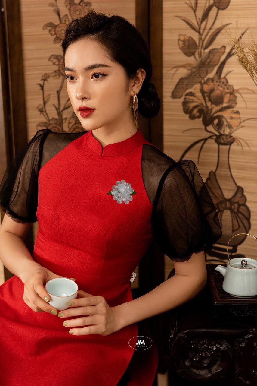 ÁO DÀI CÁCH TÂN - KẾT HOA CAO CẤP - CỰC ĐẸP CHO NĂM MỚI