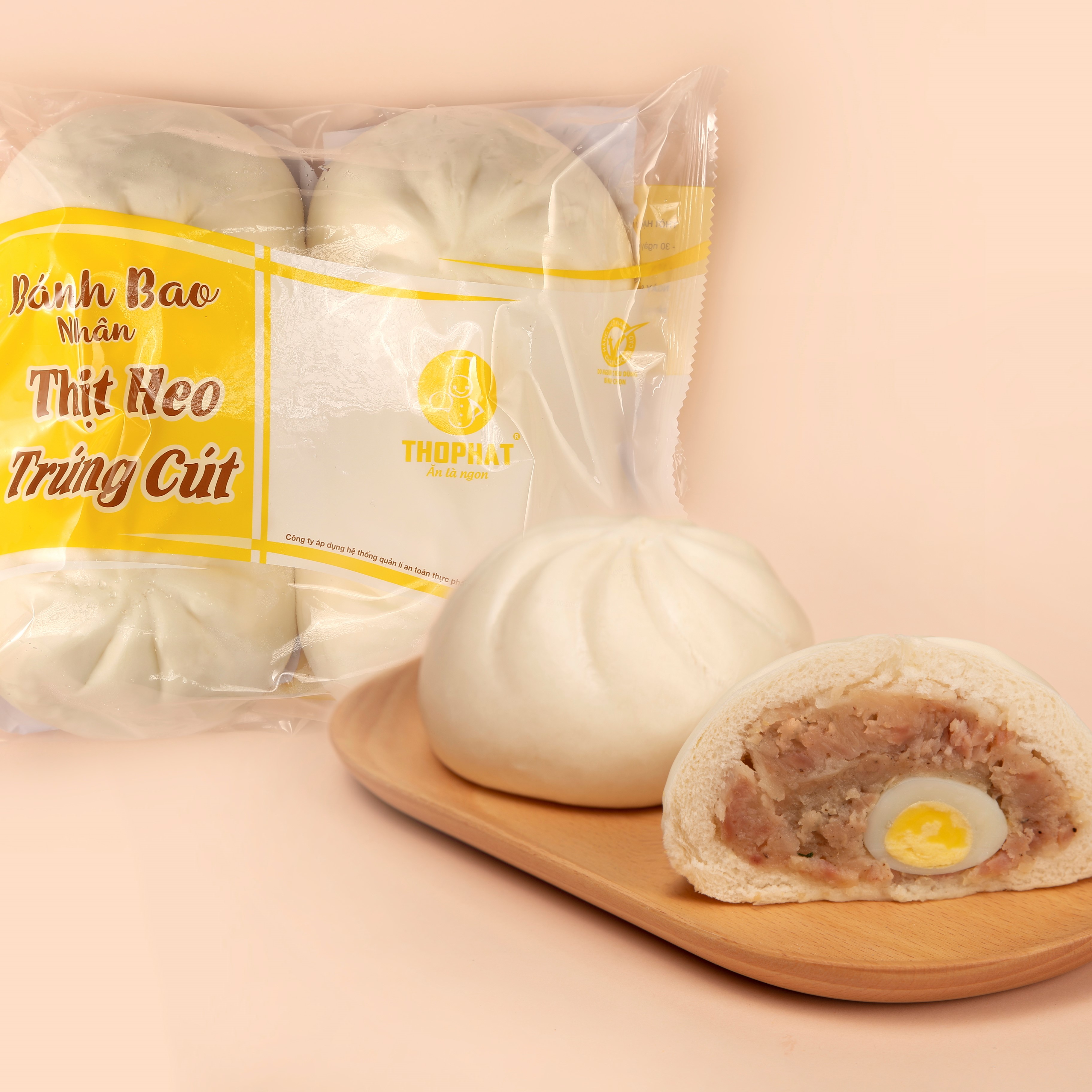 Bánh bao nhân thịt heo trứng cút thọ phát food 560g