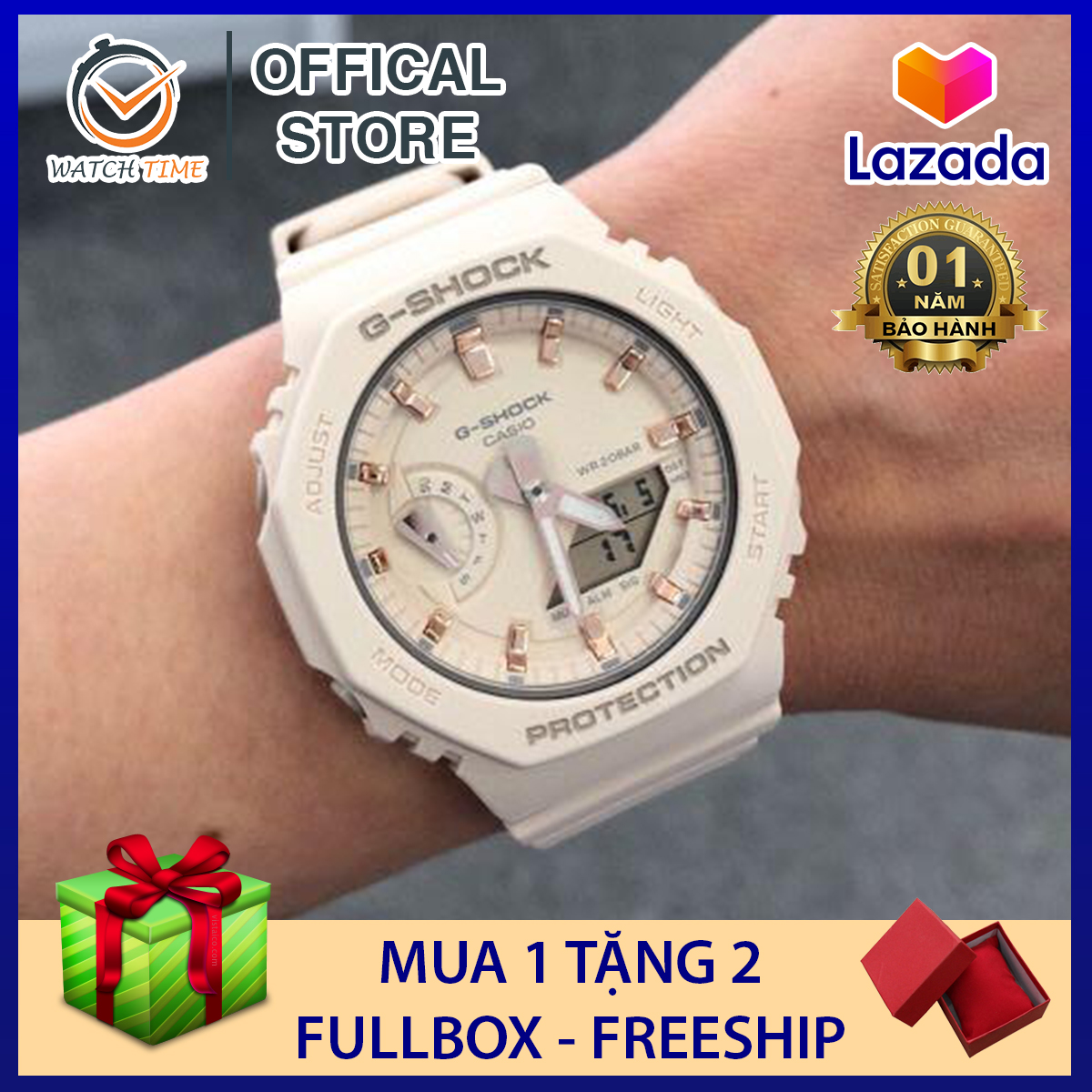 Đồng hồ thể thao nữ G-Shock GMA-S2100 Màu Be - Mới - Bảo Hành 12 tháng