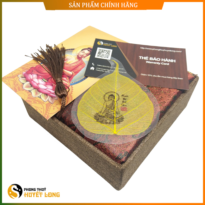 Lá Bồ Đề, Lá Bồ Đề Ép Vàng May Mắn, Bình An, Lá Bồ Đề Tây Tạng