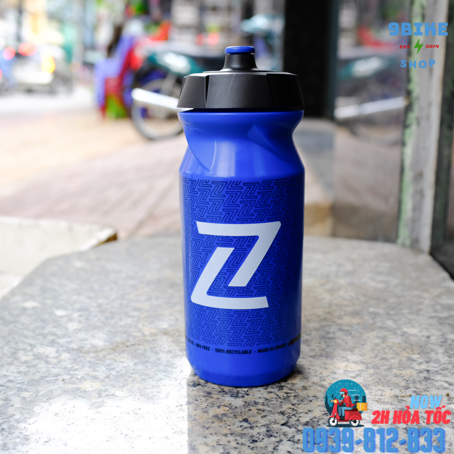 Bình nước xe đạp thể thao zefal pháp sense grip 650ml