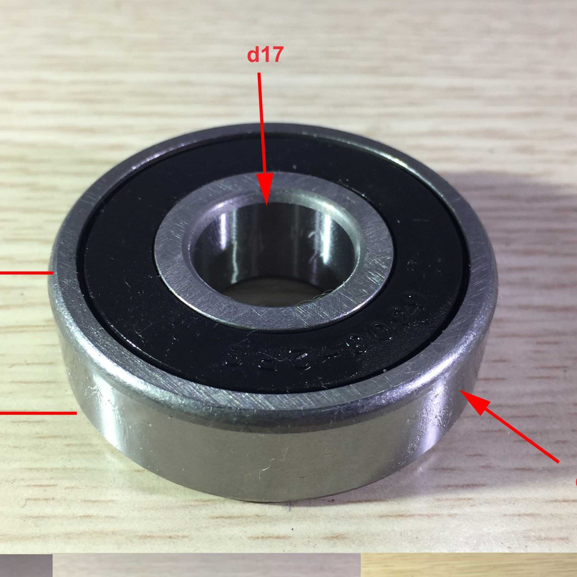 Vòng bi (bạc đạn) 6303-2RS(180303) (kích thước d17*d47*b14 )