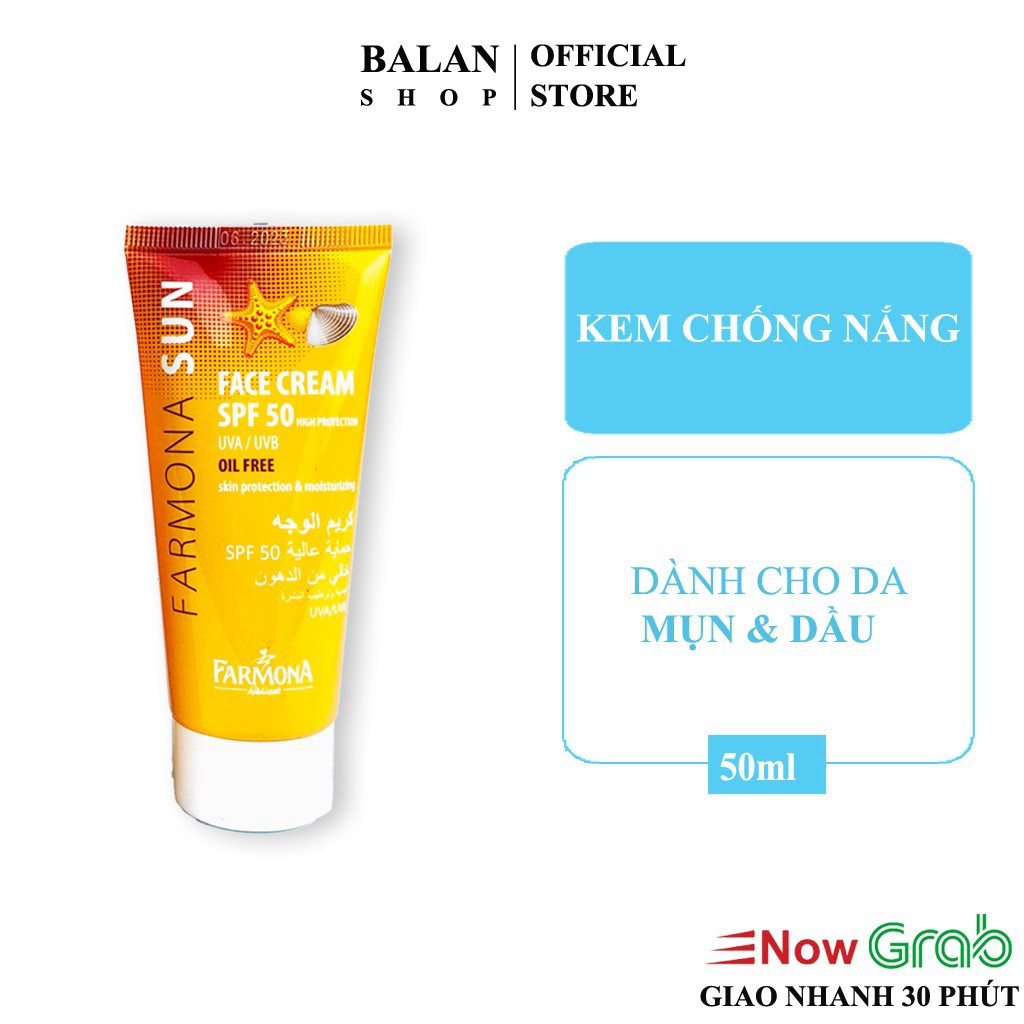 Kem Chống Nắng Da Mụn, Da Dầu Fpe 50 - Farmona Sun Oil Free