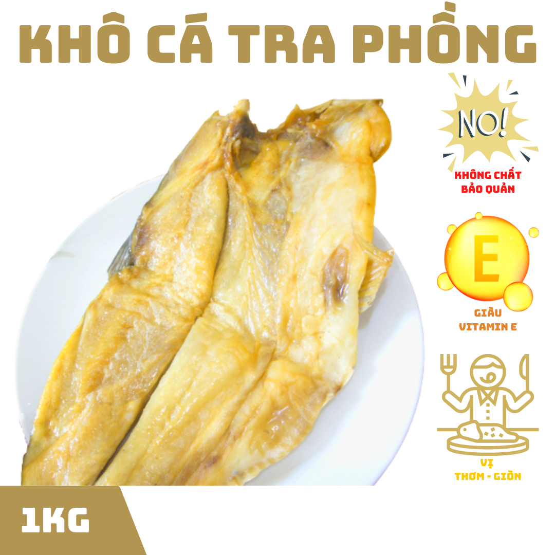 Túi 1kg - khô cá tra phồng, khô cá lăng phồng thịt cá khô thơm béo, chiên phồng giòn ăn cơm cực ngon, cá làm sạch bỏ đầu, rút xương đạt chuẩn vietgap bọc túi hút chân không đặc sản miền tây an giang