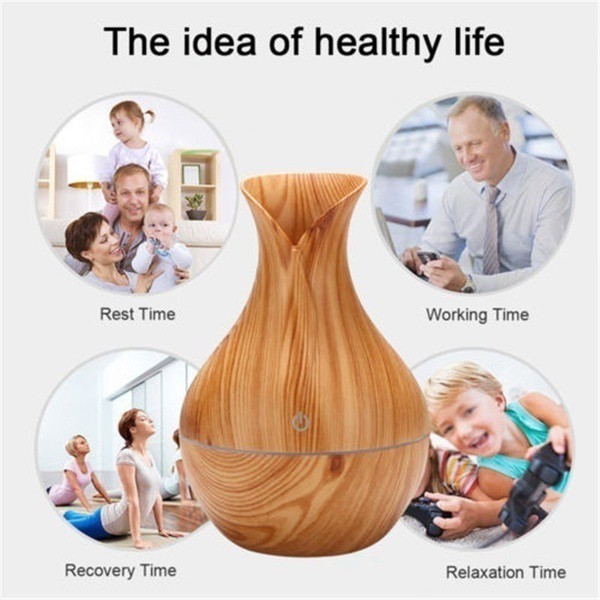 SALE HOT- Máy xông hơi tinh dầu vân gỗ.Phun sương tạo ẩm, giúp thư dãn, giảm stress mệt mỏi thích hợp cho mọi đối tượng và mọi lứa tuổi +tặng kèm tinh dầu chính h.ãng