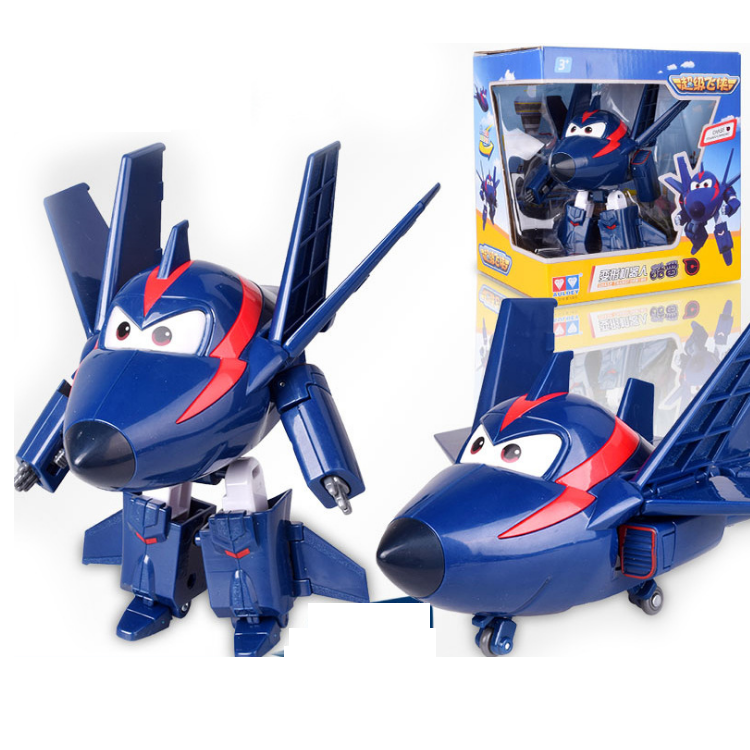 Super wings đồ chơi lắp ghép biến hình nhân vật Chase robot và máy bay 2 trong 1 cỡ lớn