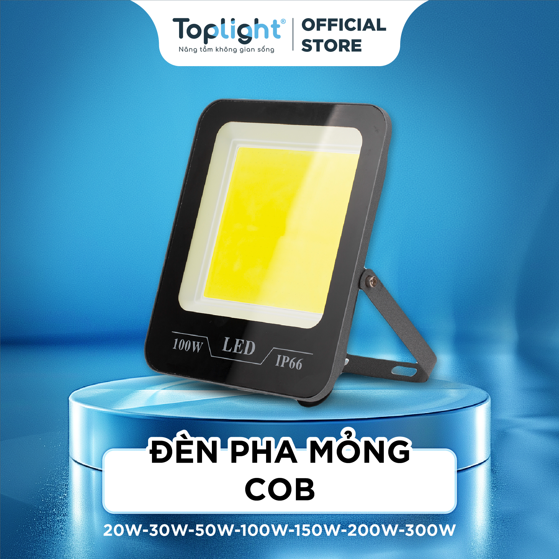 ĐÈN PHA LED TOPLIGHT SIÊU MỎNG SIÊU SÁNG 150W-300W