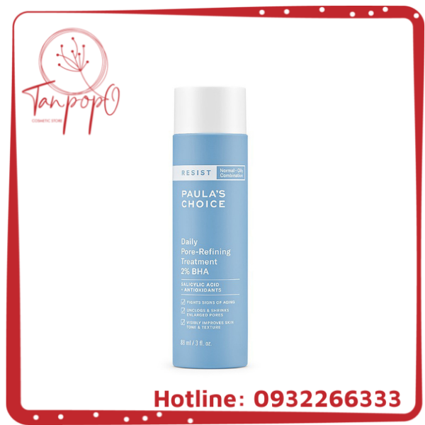 Dung dịch tẩy da chết và se khít lỗ chân lông Paula’s Choice Resist Daily Pore refining Treatment 2% BHA 7820