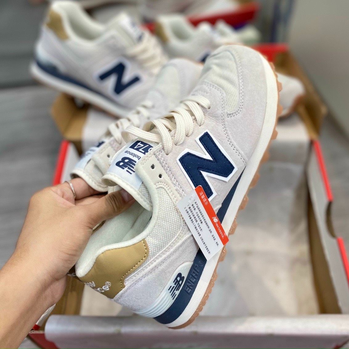 ẢNH THẬT XANH THAN - Giày Sneaker Nam Nữ New Balance NB574 Siêu Cấp