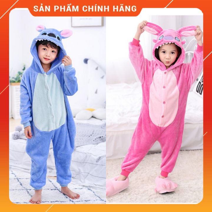 Bộ đồ thú stitch xanh trẻ em 💙 bộ đồ thú stitch hồng trẻ em