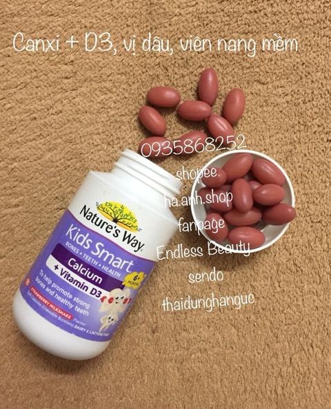 Nature's Way Kids Smart calcium Vitamin D3 50 viên