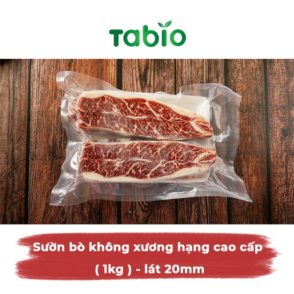 Hcm - sườn bò không xương hạng cao cấp - lát 20mm - tabio