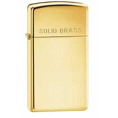 Zippo 1654 - Zippo Slim High Polish Brass Engraved