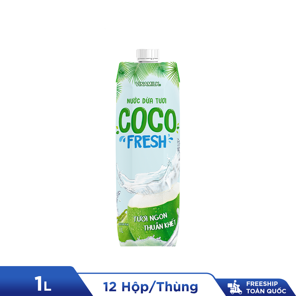 Thùng 12 hộp Nước dừa tươi Cocofresh 1L