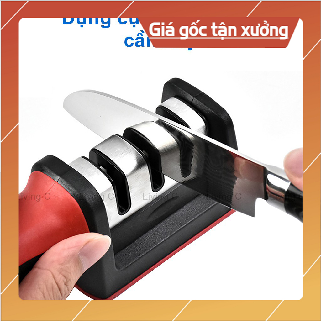 [ GIÁ GỐC TẬN XƯỞNG ] Dụng cụ mài dao 3 rãnh inox loại lớn cao cấp, Dụng cụ mài dao cầm tay chuyên nghiệp 3 rãnh inox cao cấp, máy mài dao, mai dao
