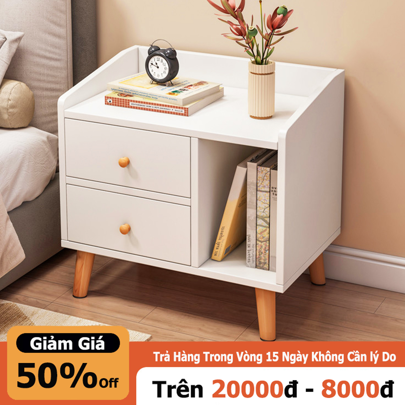 MIKI SALE LỚN Tủ Dể Dầu Giường Tab Dể Dầu Giường GỖ MDF SIÊU BỀN Đầu Giường MiniRẻ Và Thiết Thực TabDầu Giường Gỗ Thiết Kế Sang trọng tiện ích