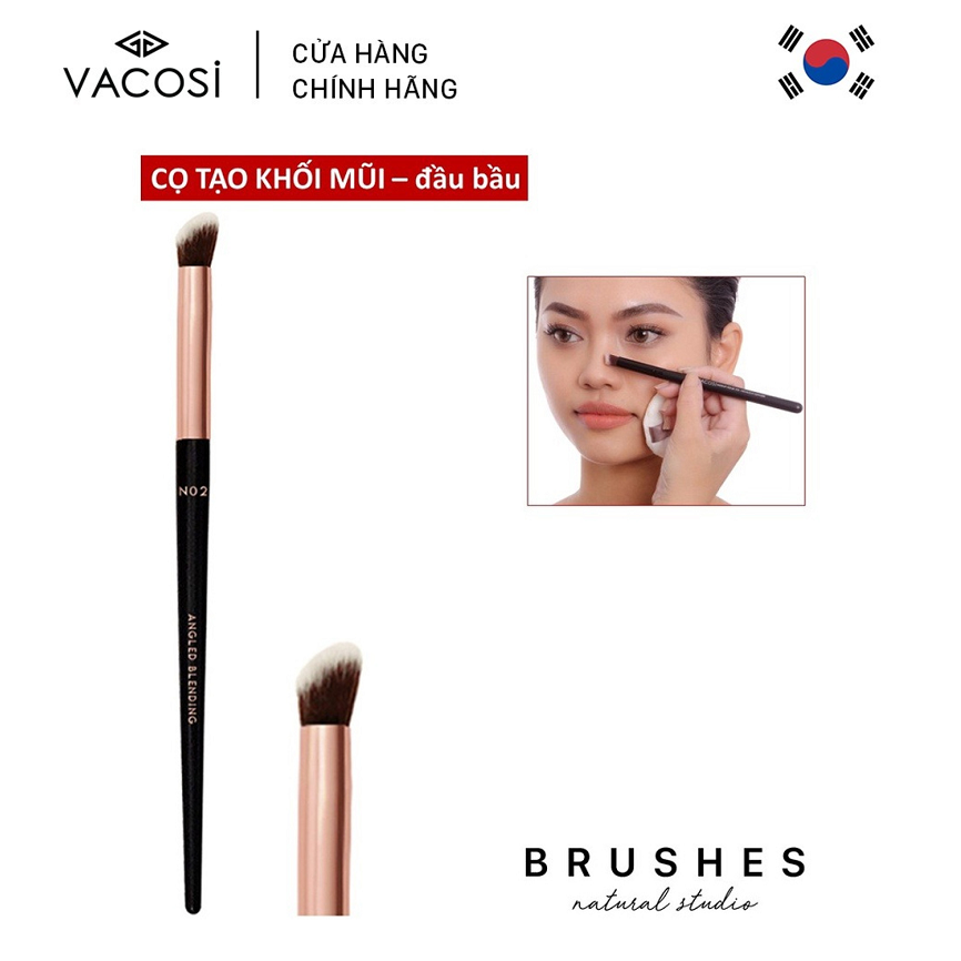 Vacosi Cọ Tạo Khối Kem Sống Mũi Angled Blend Blush Brush N02