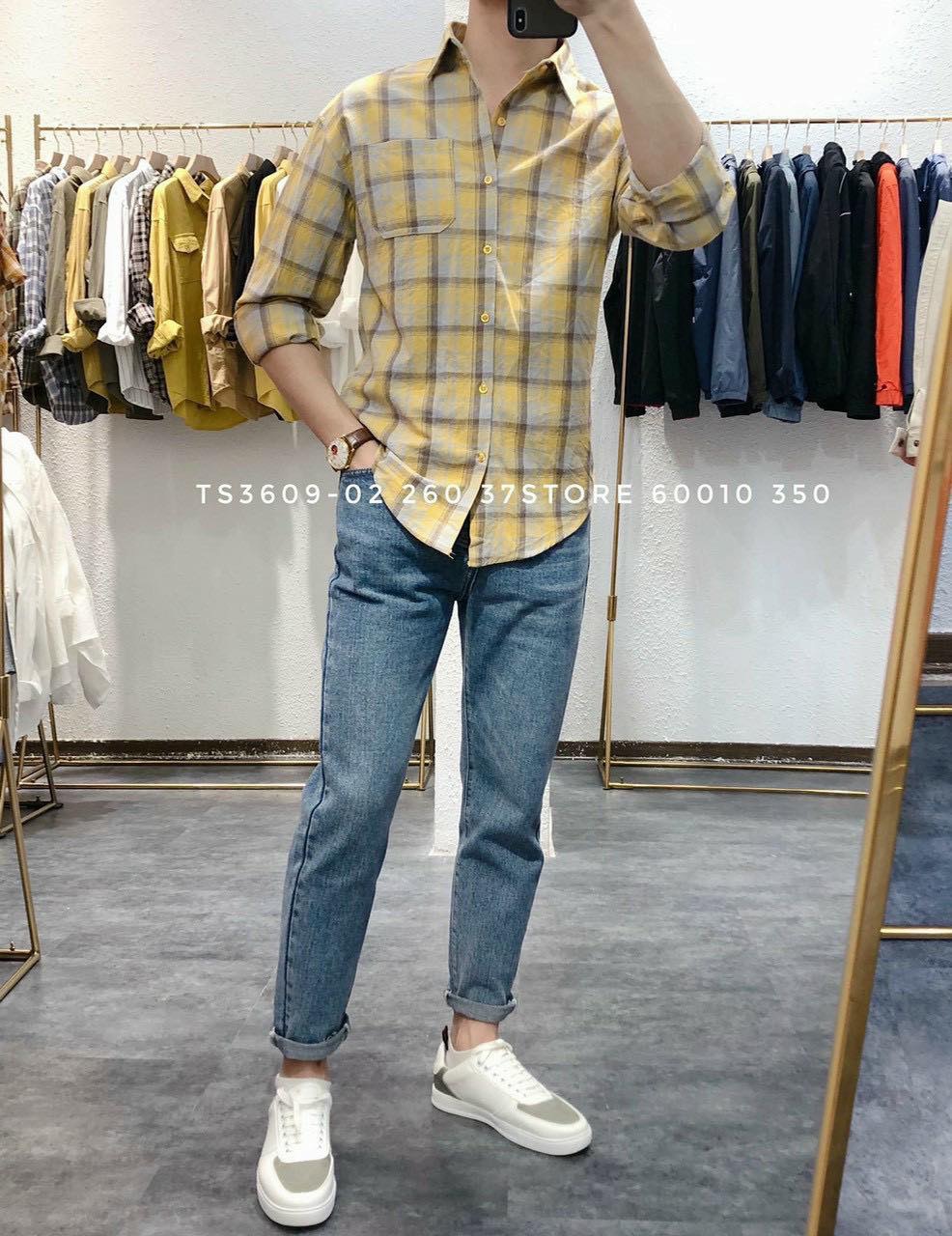 Áo sơ mi nam cao cấp vnxk trẻ trung fashionnew vnxk043