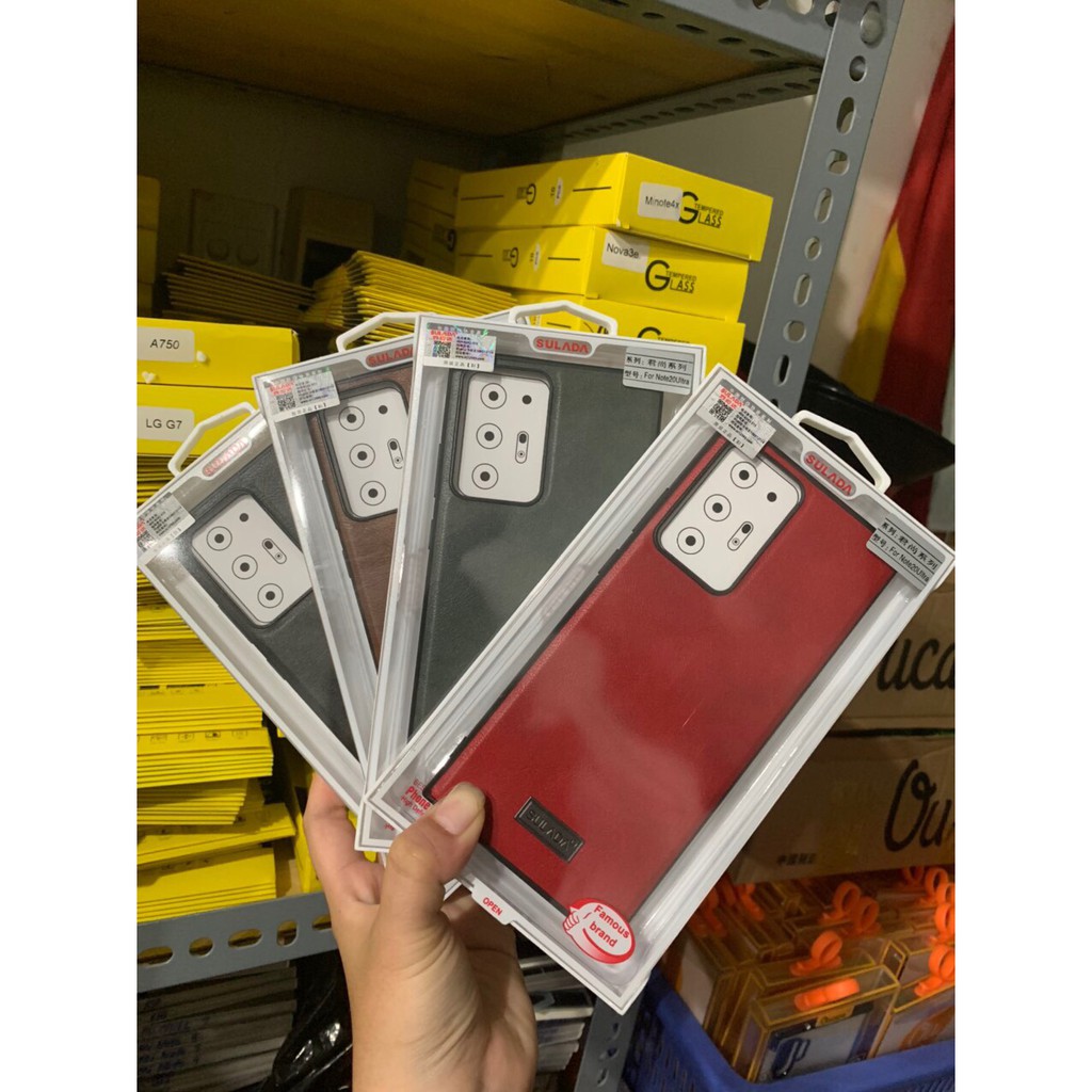 Ốp lưng da sulada cho ss note 20 ultra da xịn chính hãng