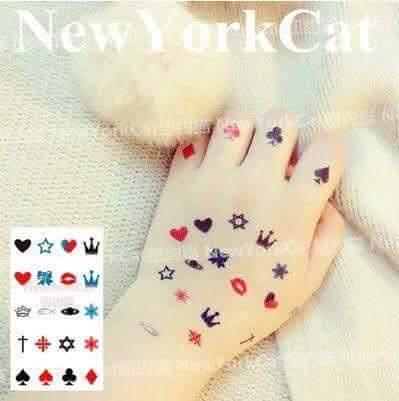 [HCM]Combo 6 tấm hình xăm dán couple la bài 10x6cm (mua 2 combo tặng bắp tay mini 10x20cm)