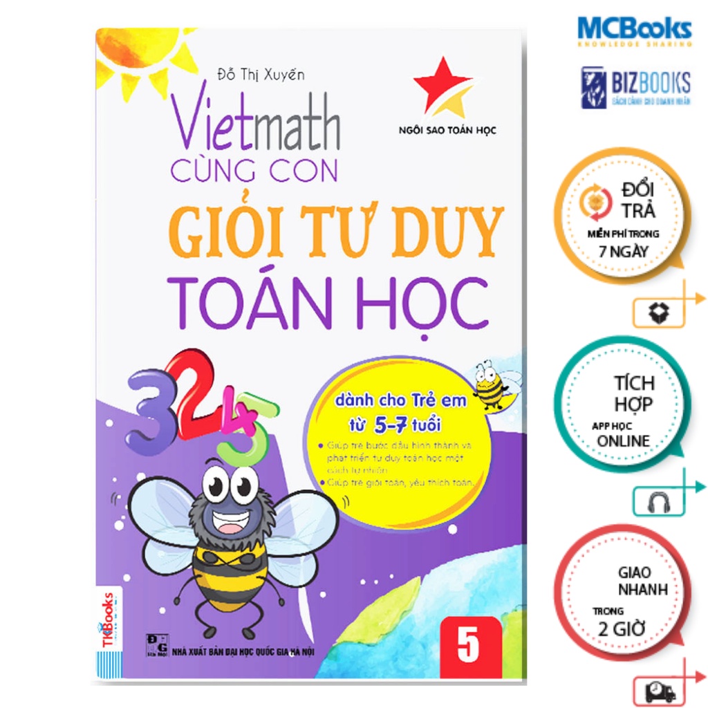 Sách - vietmath - cùng con giỏi tư duy toán học - tập 5 - mcbooks